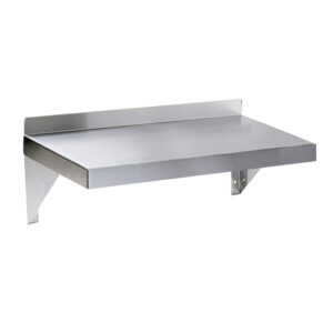 08" X 16" Stainless Steel Wall Mount Shelf Square Edge