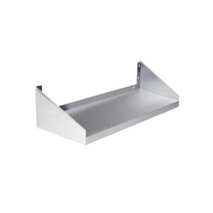 30" Long X 12" Deep Stainless Steel Wall Shelf with Side Guards