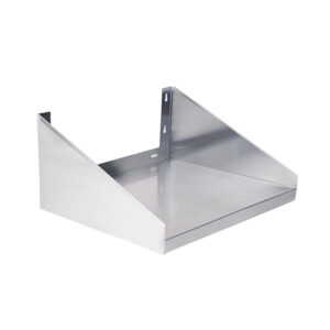 24" Long X 18" Deep Stainless Steel Wall Shelf with Side Guards