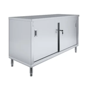 24 in. x 60 in. x 35 in. Stainless Steel Enclosed Base Cabinet with Sliding Doors