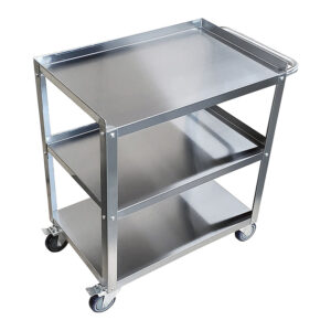 15 in. Wide X 24 in. Long X 33 in. Height Stainless Steel 3 Shelf Utility Cart With Wheels