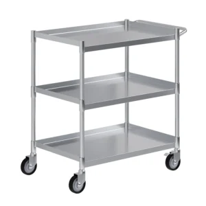 18 in. Wide x 28 in. Long x 33 in. High - 3 Shelf Stainless Steel Tubular Utility Cart