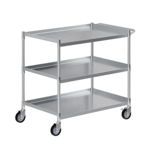 21 in. Wide x 33 in. Long x 33 in. High - 3 Shelf Stainless Steel Tubular Utility Cart