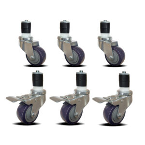 3" Casters for Stainless Steel Work Table (set of 6)