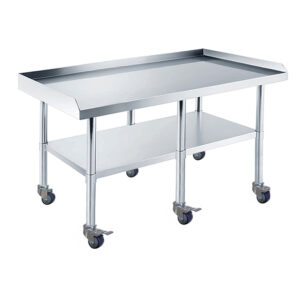 24" X 96" Stainless Steel Equipment Stands with Wheels