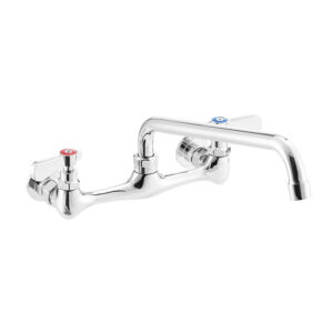 Wall Mount Faucet 10" Swing Spout and 8" Centers and Lever Handles