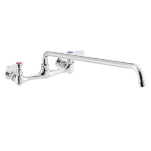 Wall Mount Faucet 16" Swing Spout and 8" Centers and Lever Handles