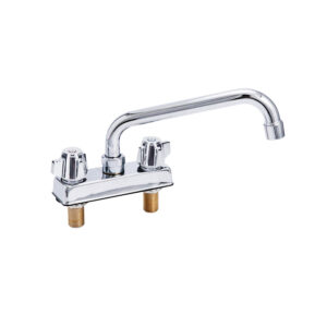 Deck Mount Faucet 10" Swivel Spout and 4" Centers