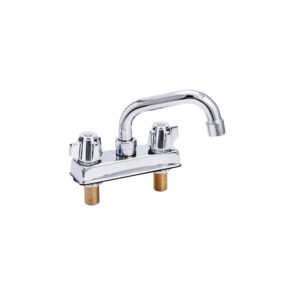 Deck Mount Faucet 6" Swivel Spout and 4" Centers