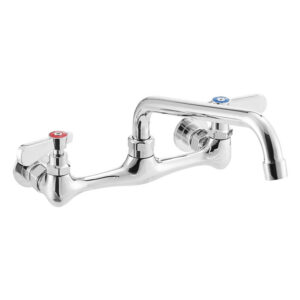 Wall Mount Faucet 8" Swing Spout and 8" Centers and Lever Handles