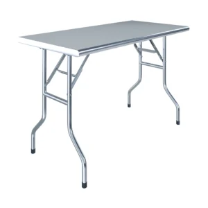 24 in. x 48 in. Stainless Steel Open Base Folding Table