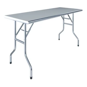 24 in. x 60 in. Stainless Steel Open Base Folding Table