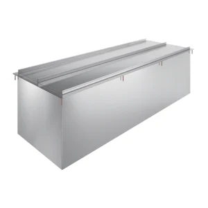 18 in. x 48 in. Stainless Steel Drop-In Ice Bin with Sliding Lid