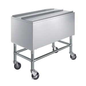 18 in. x 36 in. Mobile Ice Bin with Sliding Lid
