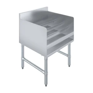 22 1/2 in. x 24 in Stainless Steel Four-Tier Liquor Display Rack
