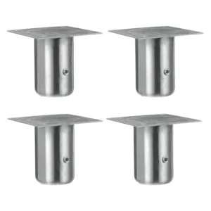 3-1/8 Inch Total High Stainless Steel Leg Socket 4/Pack