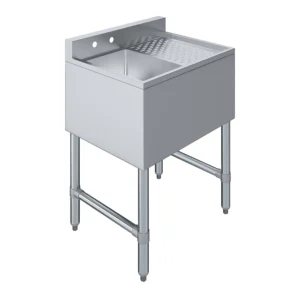 24 in. x 19 in. One Compartment Underbar Sink With Right Drainboard