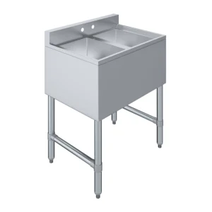 26 1/2 in. x 19 in. Two Compartment Underbar Sink