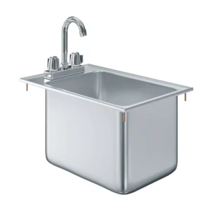 10" X 14" X 10" Stainless Steel One Compartment Drop in Sink With Faucet