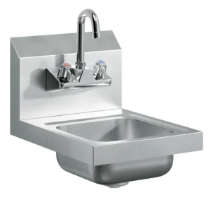 12" X 16" Stainless Steel Wall Mount Hand Sink with Gooseneck Faucet