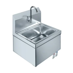 Stainless Steel Hands Free Wall Mounted Hand Sink 17 in. x 15 in. With Gooseneck Faucet