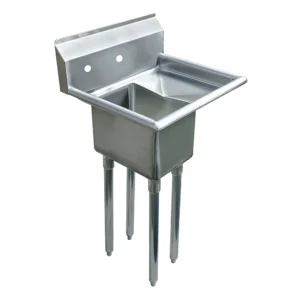 10" X 14" X 10" with 10" Right Drainboards One Compartment Stainless Steel Commercial Prep & Utility Sink