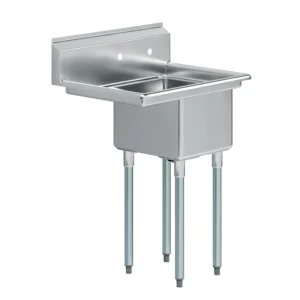 29 in. x 22 in. Stainless Steel One Compartment Sink and 12 in. Left Drainboard