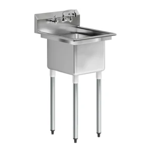 14" X 16" One Compartment Stainless Steel Prep & Utility Sink With Faucet