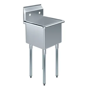 15" X 15" One Compartment Stainless Steel Prep & Utility Sink