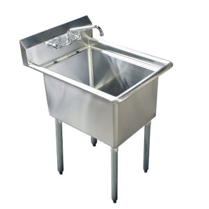 18" X 24" One Compartment Stainless Steel Prep & Utility Sink With Faucet
