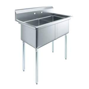 18" X 18" Three Compartment Stainless Steel Prep & Utility Sink