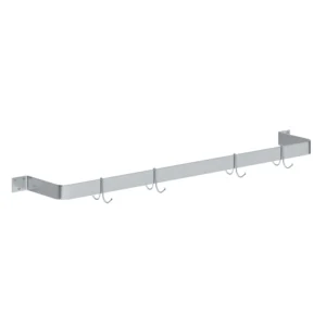 48 in. Wall-Mounted Stainless Steel Single-Line Pot Rack