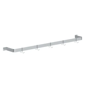 60 in. Wall-Mounted Stainless Steel Single-Line Pot Rack