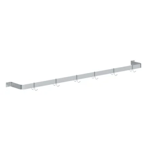 72 in. Wall-Mounted Stainless Steel Single-Line Pot Rack