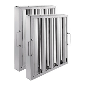 16" Width X 16" Height X 2" Thickness Stainless Steel Hood Filter (Pack of 2)