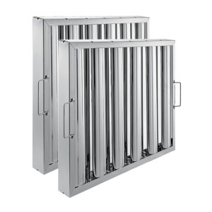 20" Width X 16" Height X 2" Thickness Stainless Steel Hood Filter (Pack of 2)