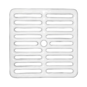 Floor Sink Top Grate Full Size 9-3/8" X 9-3/8" Cast Iron with Ceramic Surface