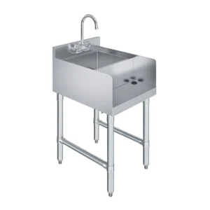 Stainless Steel Underbar Blender Station With Sink - 18 in. x 22 1/2 in.