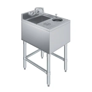 22 in. x 18 in. Mixology Station - Underbar Hand Sink with Glass Rinser and Dipper Well