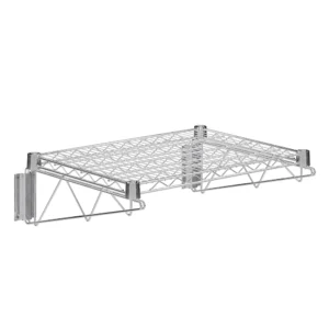 18 in. x 24 in. Chrome Wall Mount Wire Shelf With Brackets