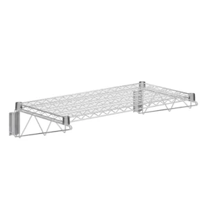 18 in. x 36 in. Chrome Wall Mount Wire Shelf With Brackets