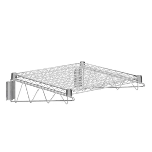 24 in. x 24 in. Chrome Wall Mount Wire Shelf With Brackets