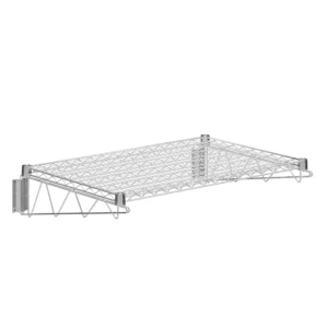 24 in. x 36 in. Chrome Wall Mount Wire Shelf With Brackets