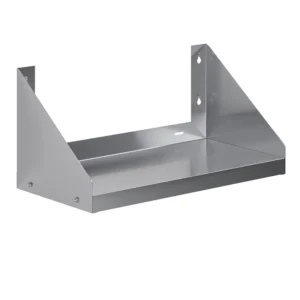 24" Long X 12" Deep Stainless Steel Wall Shelf with Side Guards