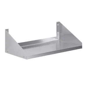36" Long X 18" Deep Stainless Steel Wall Shelf with Side Guards