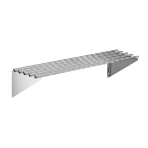 60" Long X 18" Deep Stainless Steel Tubular Wall Shelf