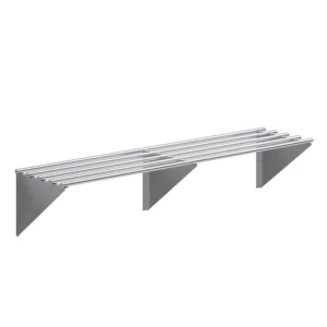 72" Long X 18" Deep Stainless Steel Tubular Wall Shelf