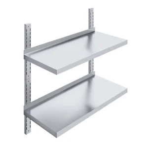 16 in. x 36 in. Two-Tier Metal Wall Mount Shelf