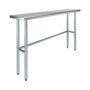 14" X 60" Stainless Steel Work Table With Open Base