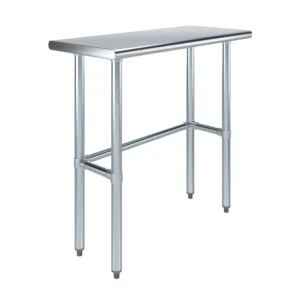 16" X 36" Stainless Steel Work Table With Open Base
